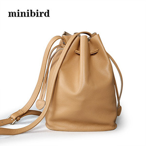 [해외]직구 MINIBIRD 소 가죽 버킷 패션 핸드백 메신저 가방