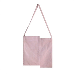 [해외] 핸드메이드 캔버스백 다변형 핑크색 에코백