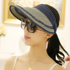 [해외] TOP신상 패션 캐주얼 여름 여성비치 자외선 차단 모자 챙 큰 썬캡