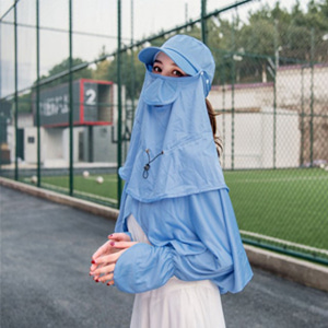 [해외] TOP신상 패션 여름 캐주얼 여성 비치 자외선 차단 모자 큰챙 얼굴 팔 보호 썬캡