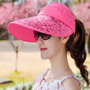 [해외] TOP신상 패션 캐주얼 여름 여성 비치 자외선 차단 모자 야구 큰챙 썬캡