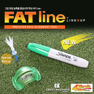 GP 4야드 USA 그린키퍼스 정품 NEW FAT Line 골프 볼라이너(색상랜덤) 필드용품
