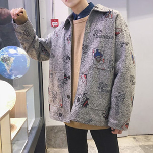 [해외] 봄 재킷 남성 2018 봄과 가을 잘 생긴 홍콩 스타일 하라주쿠 스타일 한국 패션 트렌드 복고풍