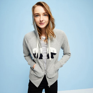 [해외] 갭 여성용 로고 스웨터 캥거루 포켓 스트레이트 자켓