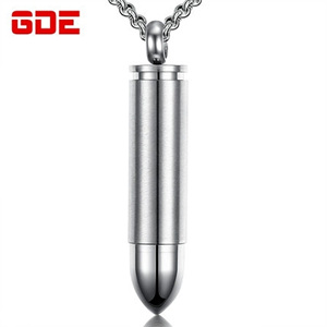 [해외]직구 GDE 남성 총알 티타늄 스틸 펜던트 패션 목걸이 ZD00010861 (얇은 O체인 세트)