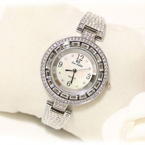 [해외] 풀 큐빅 여성 패션 스틸 손목시계 OC