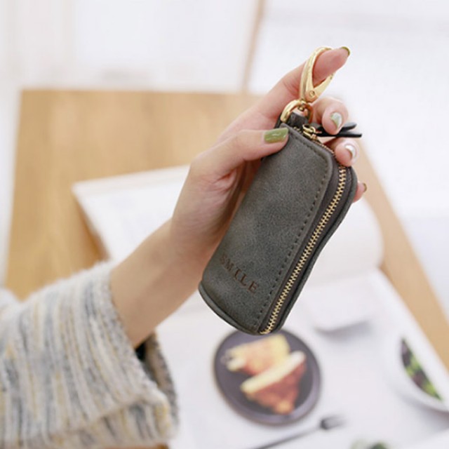 [해외] 패션 캐주얼 여성 다기능 열쇠 mini PU 반지갑
