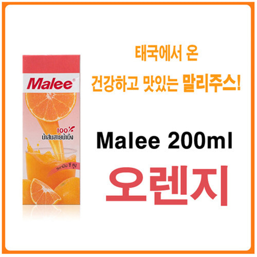 Viv 유통기한 18.06.29) 말리주스 200ml (36개입) - 오렌지