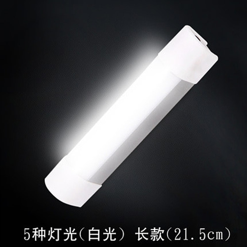 [해외]직구 휴대용 LED 램프 캠핑 충전 자력 비상 형광등 USB 동작 실외 조명(긴섹션 흰색유치자석)