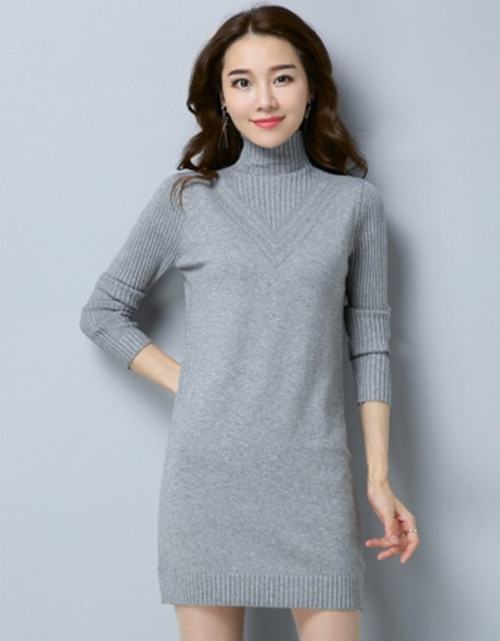 [해외] 2018 봄 스웨터 풀오버 스웨터 수준 높은 칼라 드레스