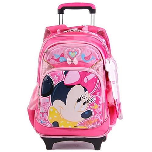 [해외]직구 디즈니 아동 초등학교 가방 트롤리 가방 (MB0317B 핑크)
