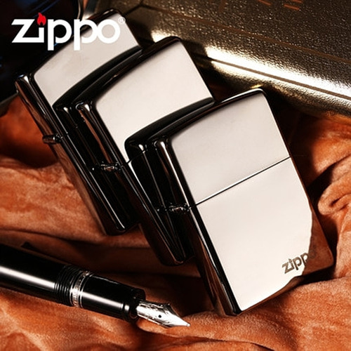 [해외]직구 ZIPPO 남성 방품 블랙 아이스 로고 라이터