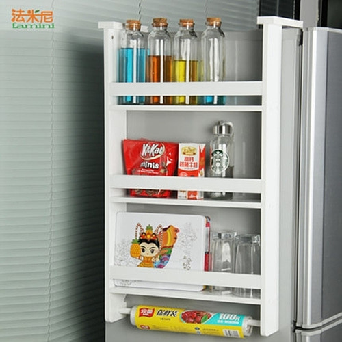 [해외]직구 FAMINI 주방 냉장고 목재 벽 랙 선반 (3선반)