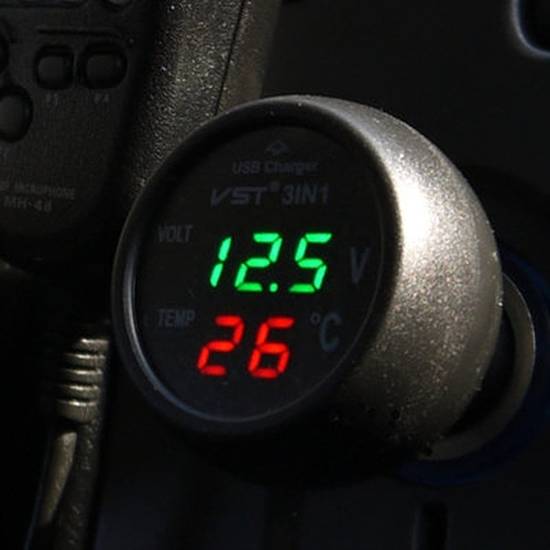 [해외]직구 자동차 다기능 온도계 및 USB 충전 가능