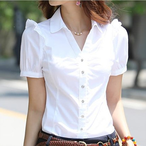 [해외]직구 여성 슬림 쉬폰 블라우스 셔츠