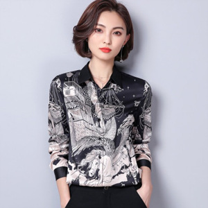 [해외] HOT신상 여성 쉬폰 불규칙무늬 패션 캐주얼티셔츠 티셔츠