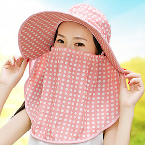[해외]직구 여성 야외 접이식 태양 UV 목 커버 썬캡