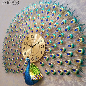 [해외] TOP신상 패션 캐주얼 창의적인 벽시계 가정용 공작 아이디어 정은 시계(스타일6)