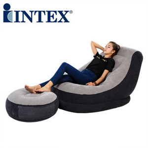 [해외]직구 INTEX 튜브 접이식 공기 소파 의자 (발판 소파 핸드 펌프)