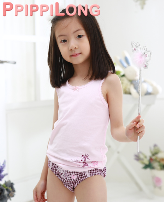 sw (삐삐롱)(쁘띠파리삼각)위생적인 순면 심플한디자인 여아동 패션 삼각팬티