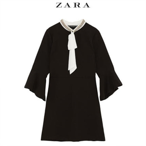 [해외] ZARA 여성 주얼리 나비 넥 드레스