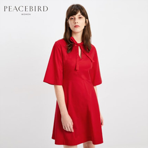 [해외] 빨간색 원피스 드레스 여성 2018 봄 여름 슬리브원피스