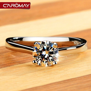 [해외]직구 CAROMAY 여성 패션 다이아몬드 실버 반지 J0212