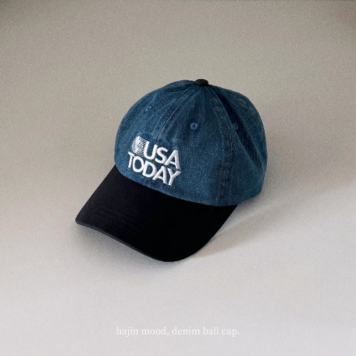 [하진이네무드(FREE)]denim ball cap