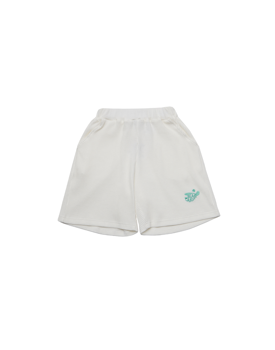 NEW BLAB WAFFLE SHORTS_IVORY