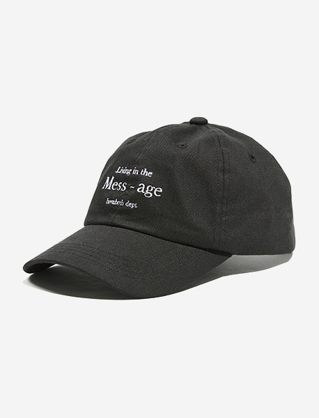 MESS AGE BALL CAP - BLACK