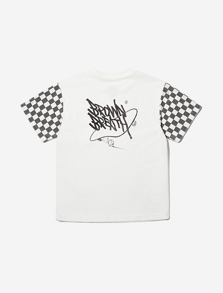 KIDS BOARD SLEEVE T-SHIRTS - OFF WHITE