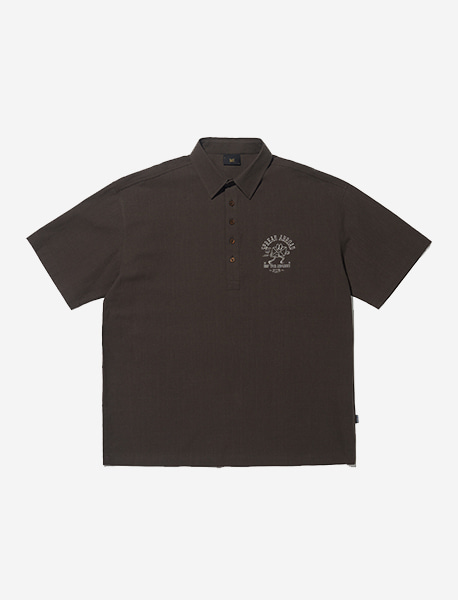 ABROAD PULLOVER SHIRTS - BROWN brownbreath