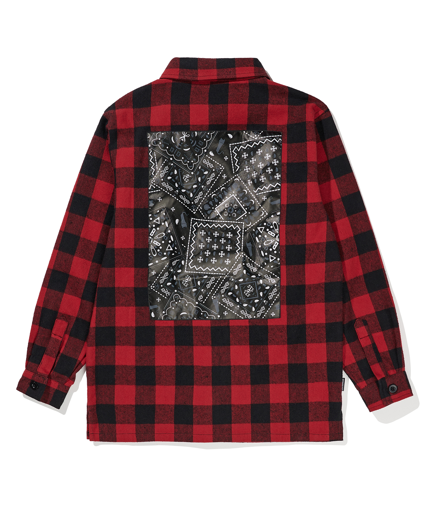 KIDS PAISELY CHECK SHIRTS - RED brownbreath