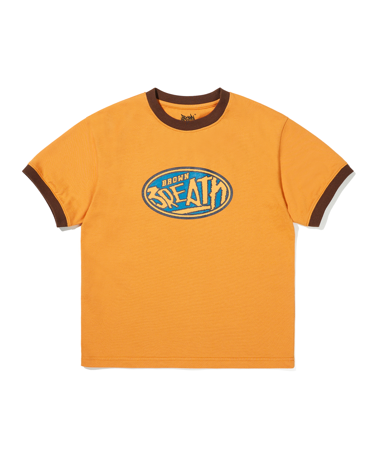 KIDS RETRO RINGER TEE - ORANGE - Brownbreath Online Store