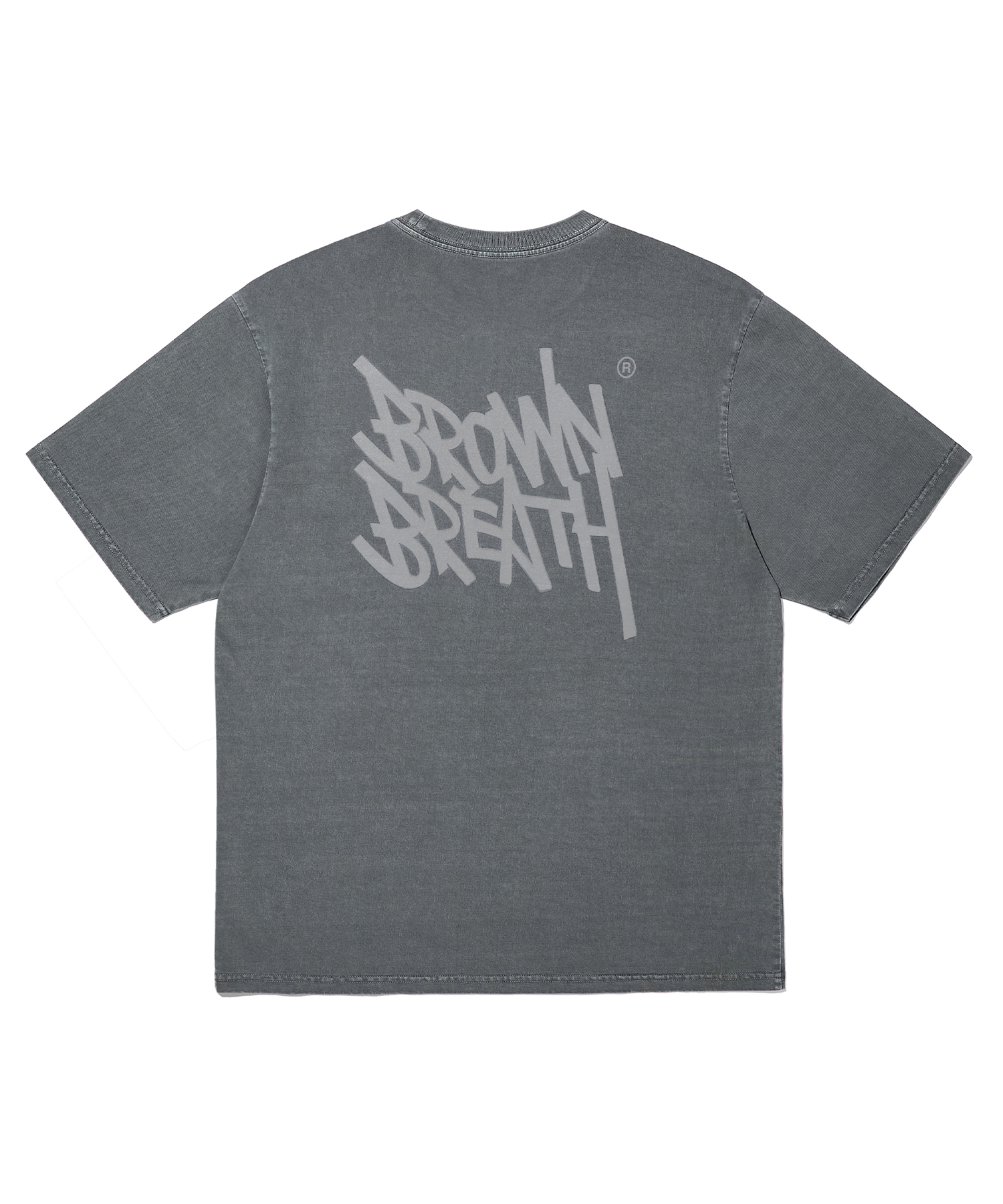 TAG PIGMENT TEE - CHARCOAL brownbreath