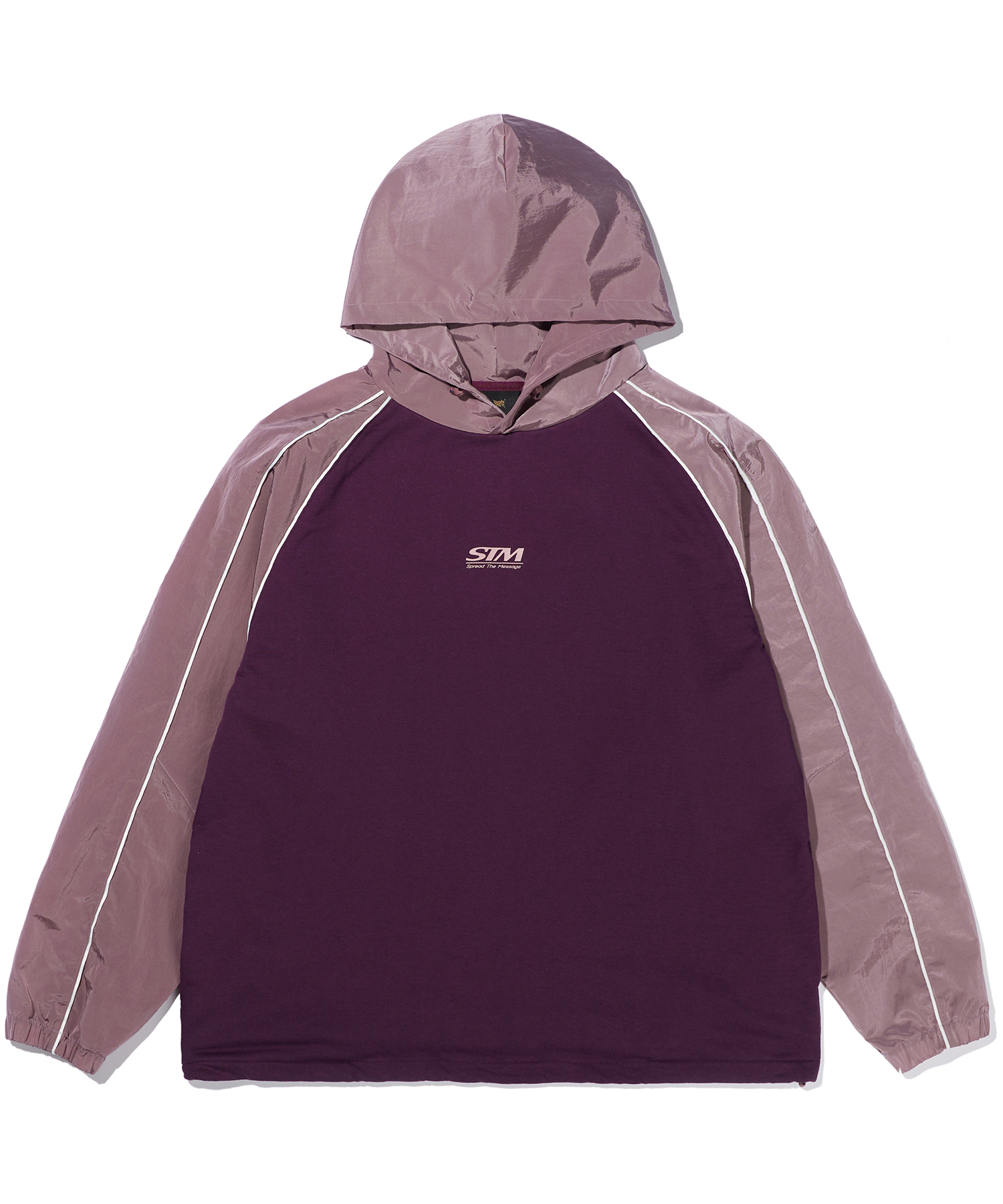 STM 2TONE HOODIE - BURGUNDY brownbreath