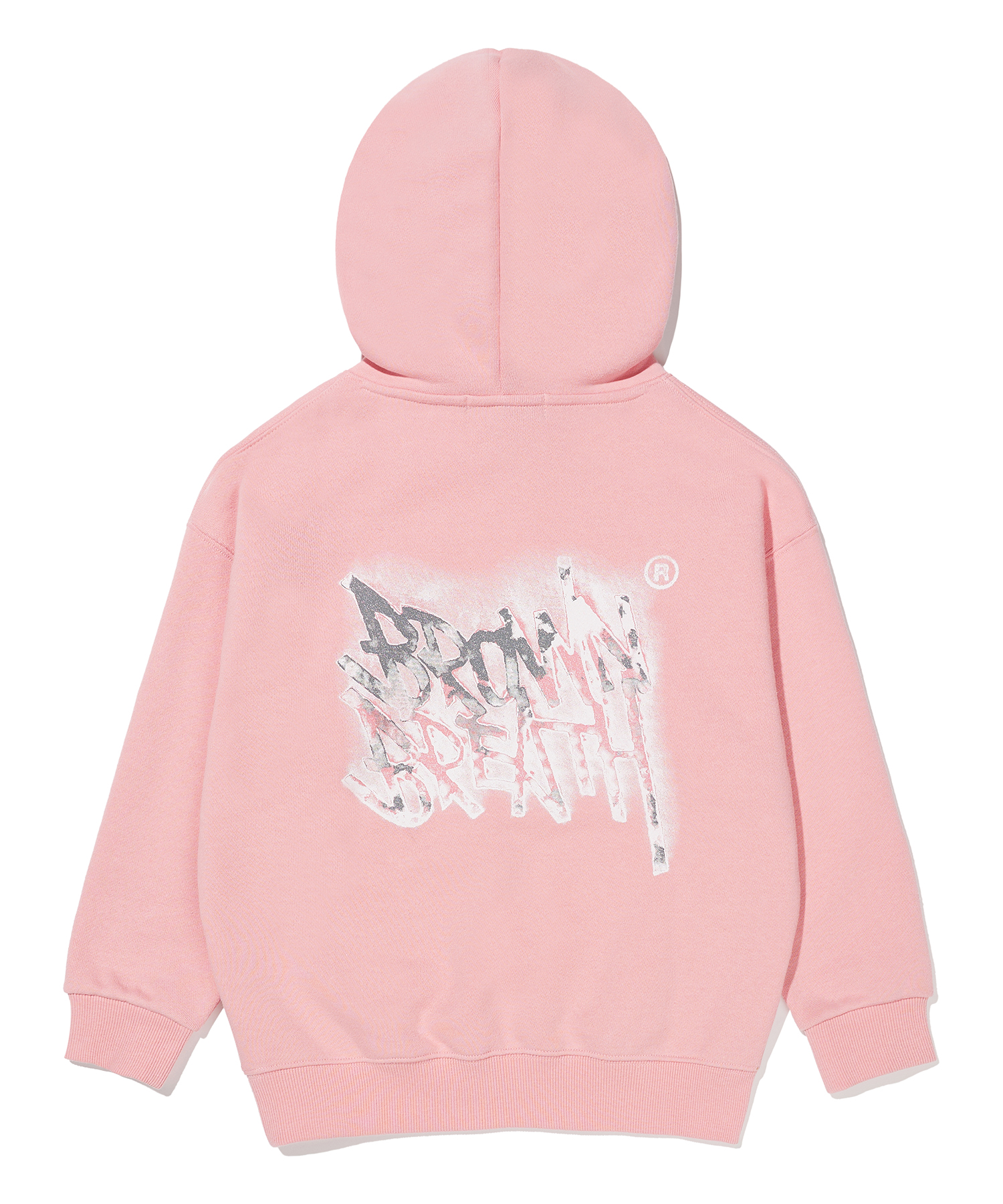 KIDS SMOKE TAG HOODIE - PINK brownbreath