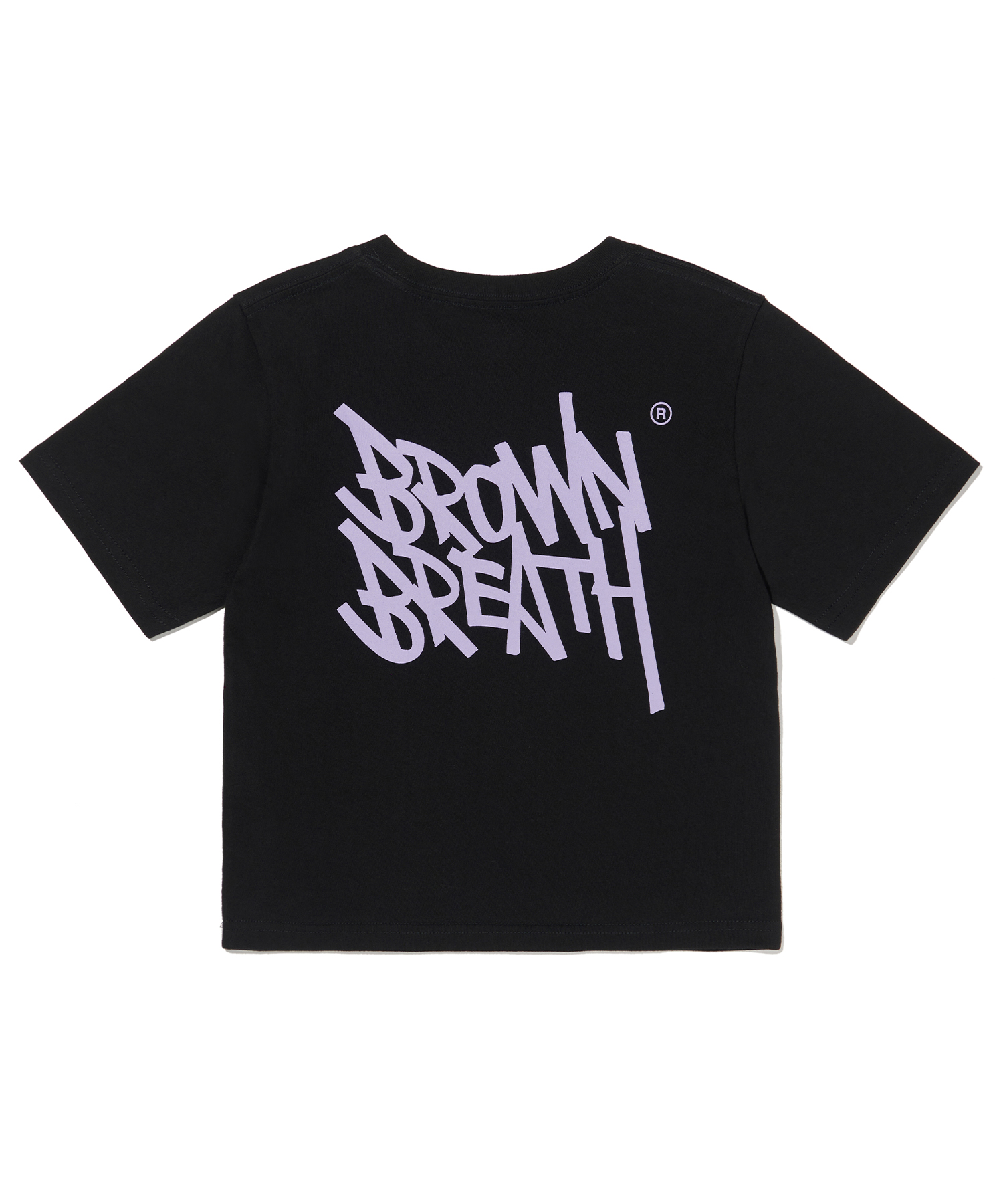 W TAG CROP TEE - BLACK brownbreath