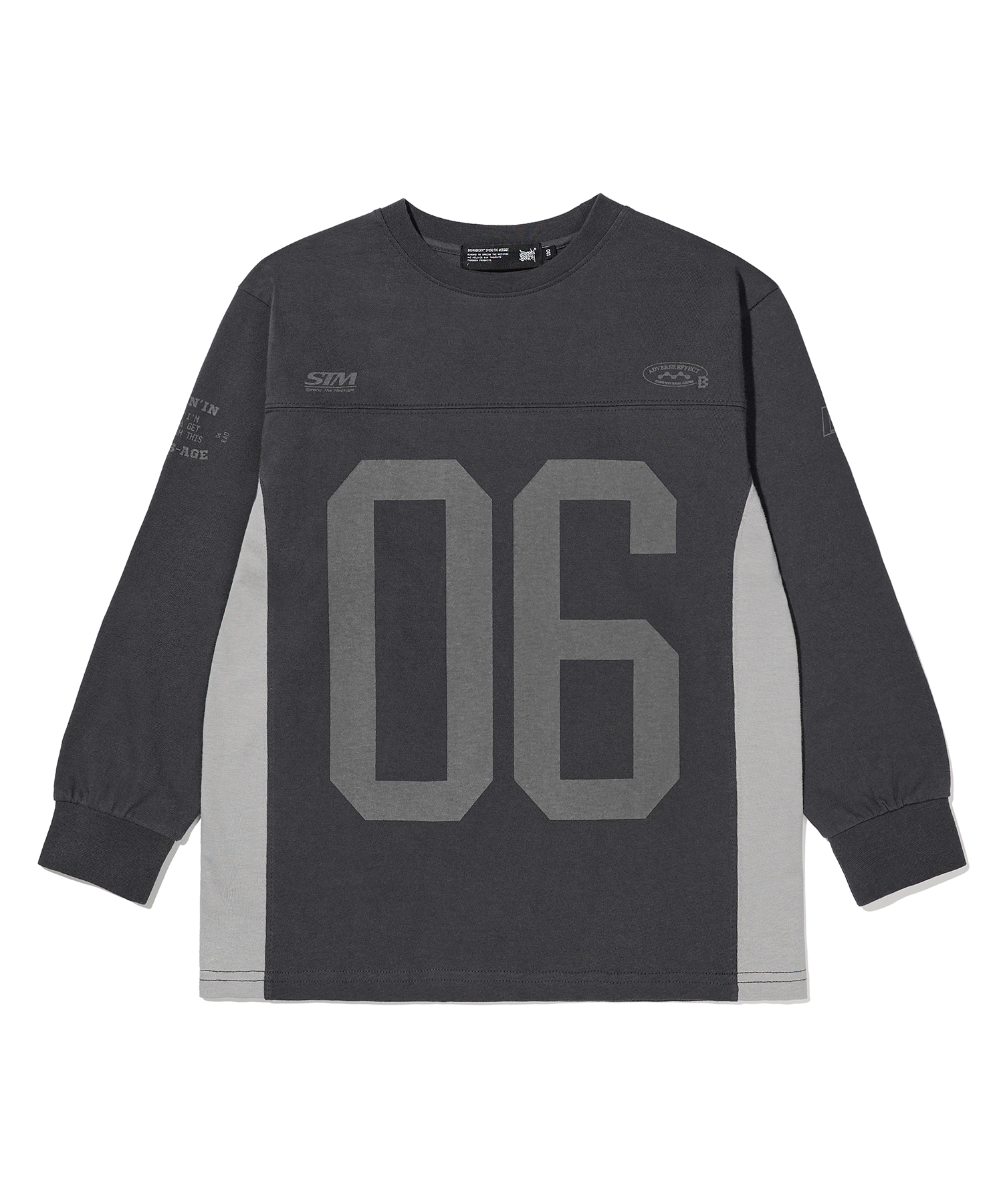 KIDS STM06 LONGSLEEVE - CHARCOAL brownbreath