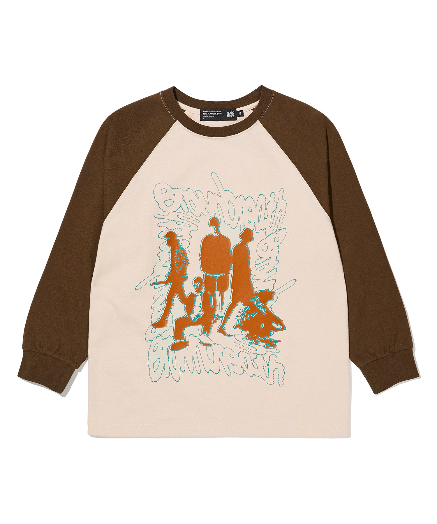 KIDS CLIQUE RAGLAN LONGSLEEVE - BROWN brownbreath