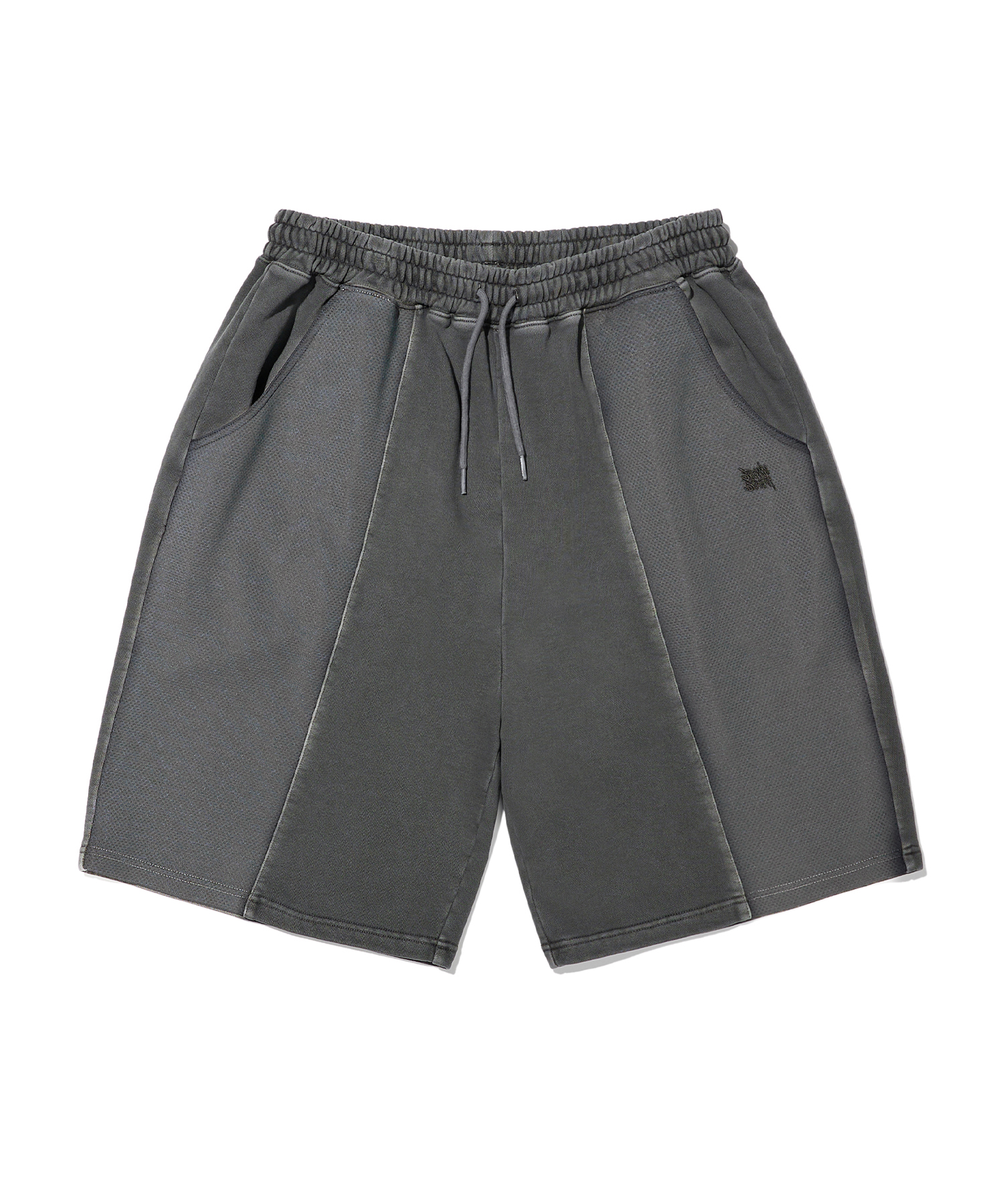 TAG PIGMENT SHORTS - CHARCOAL brownbreath