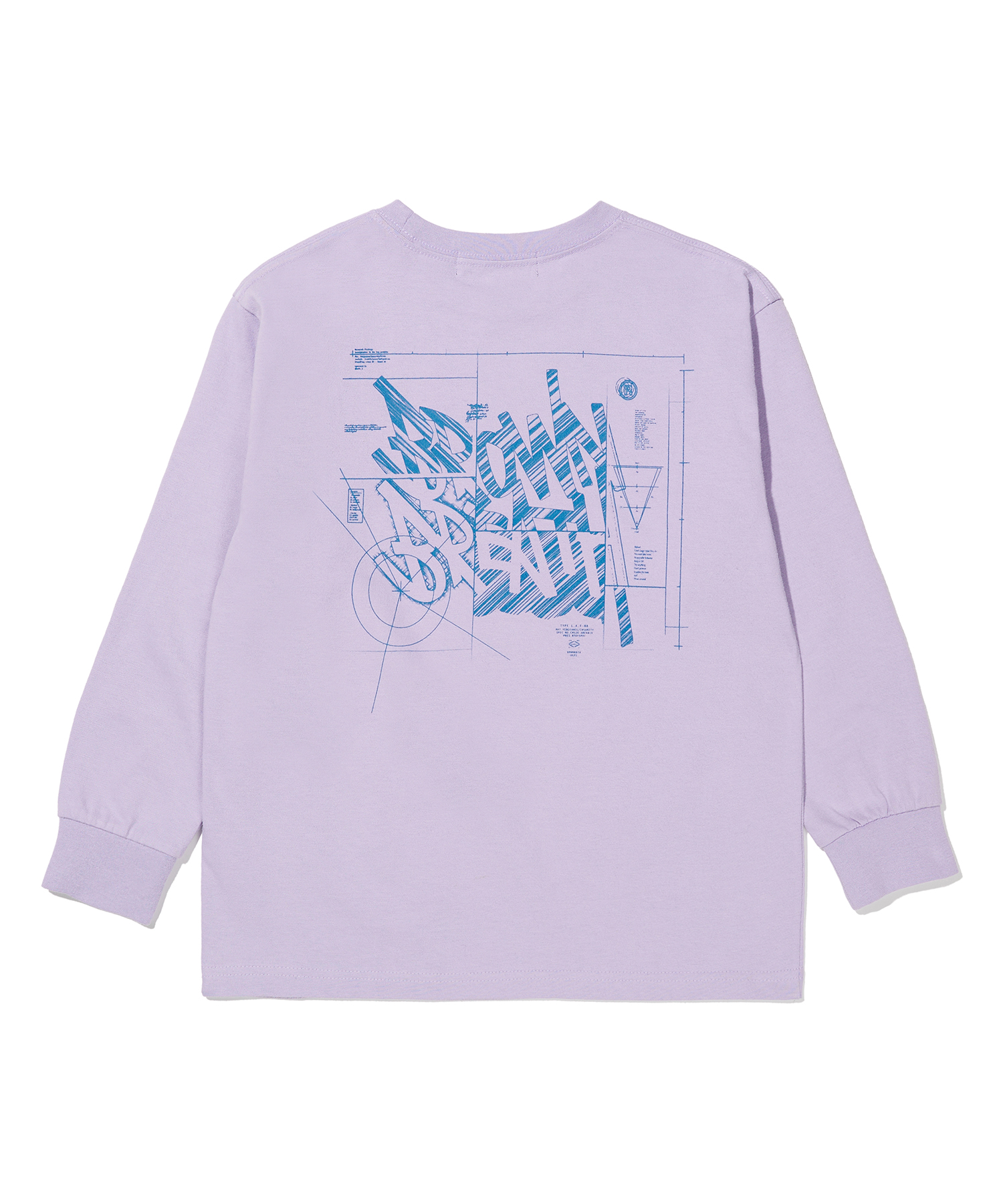 KIDS BLUEPRINT TAG LONG SLEEVE - VIOLET brownbreath