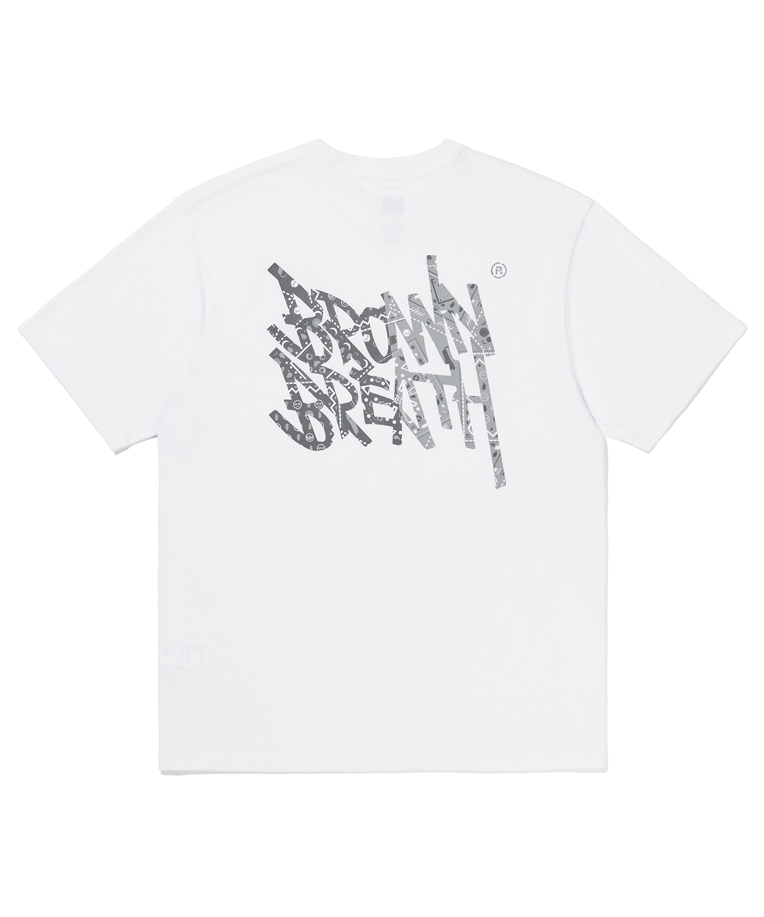 PAISLEY TAG TEE - WHITE brownbreath