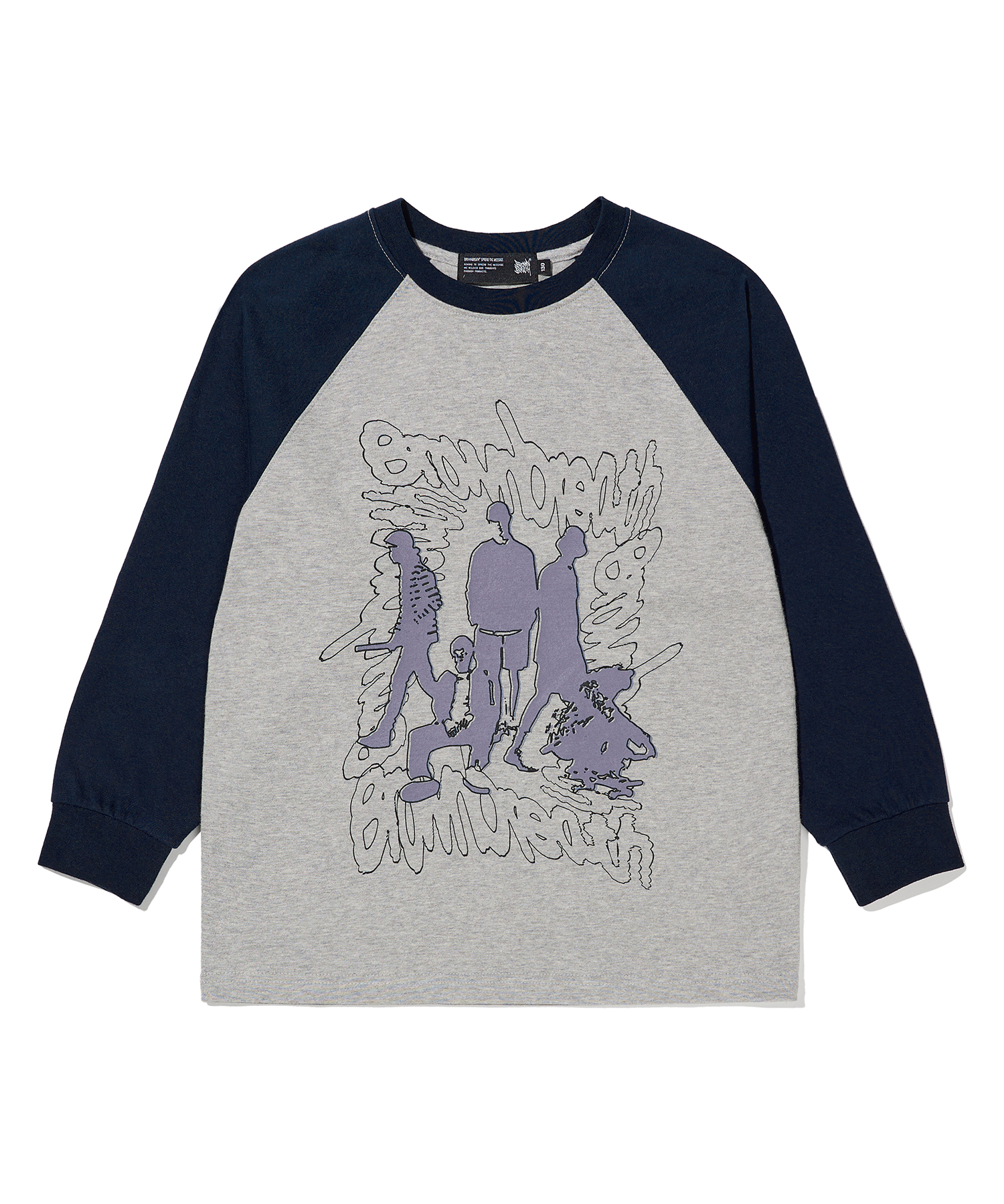 KIDS CLIQUE RAGLAN LONGSLEEVE - NAVY brownbreath