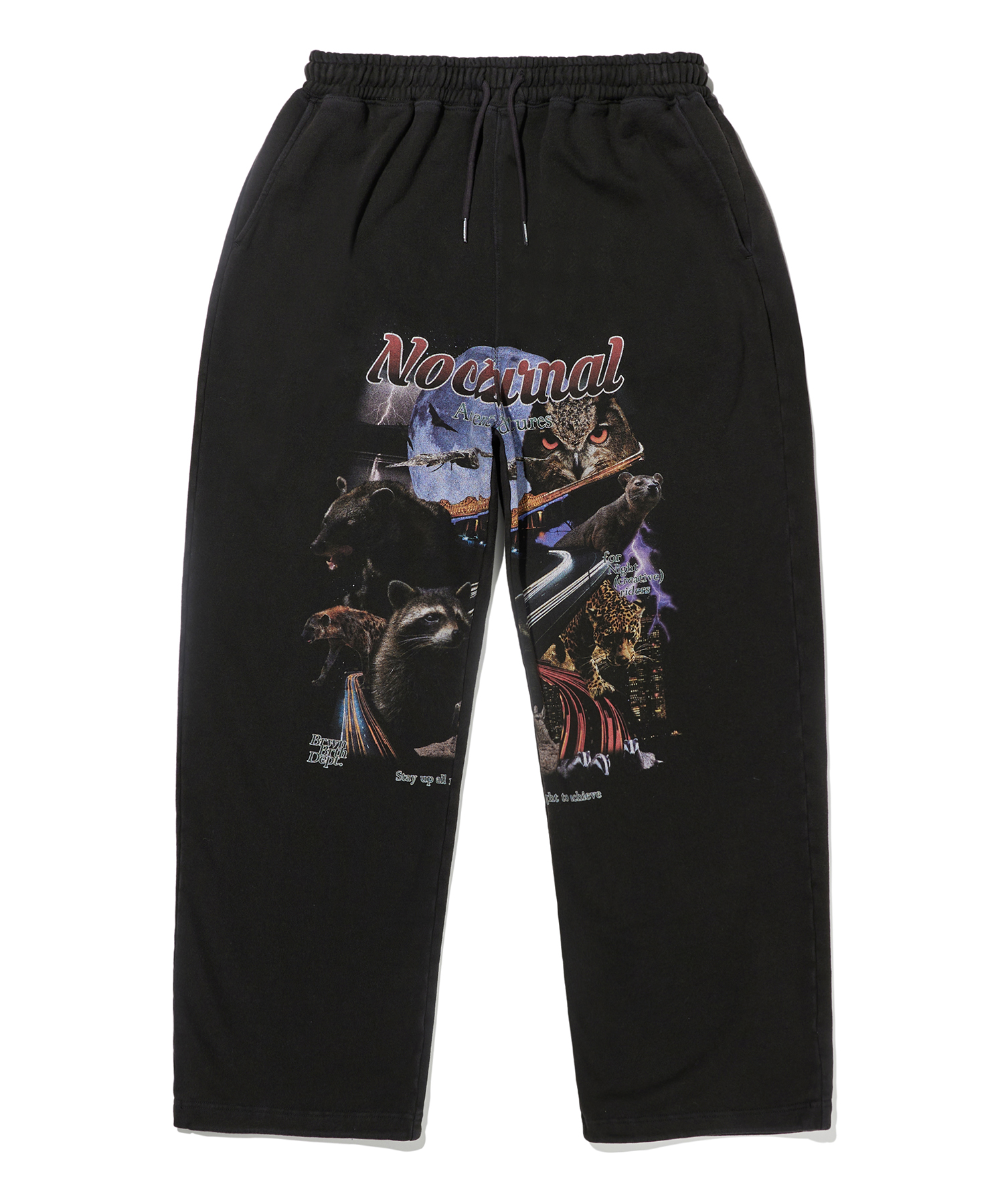 NOCTURNAL SWEATPANTS - BLACK brownbreath