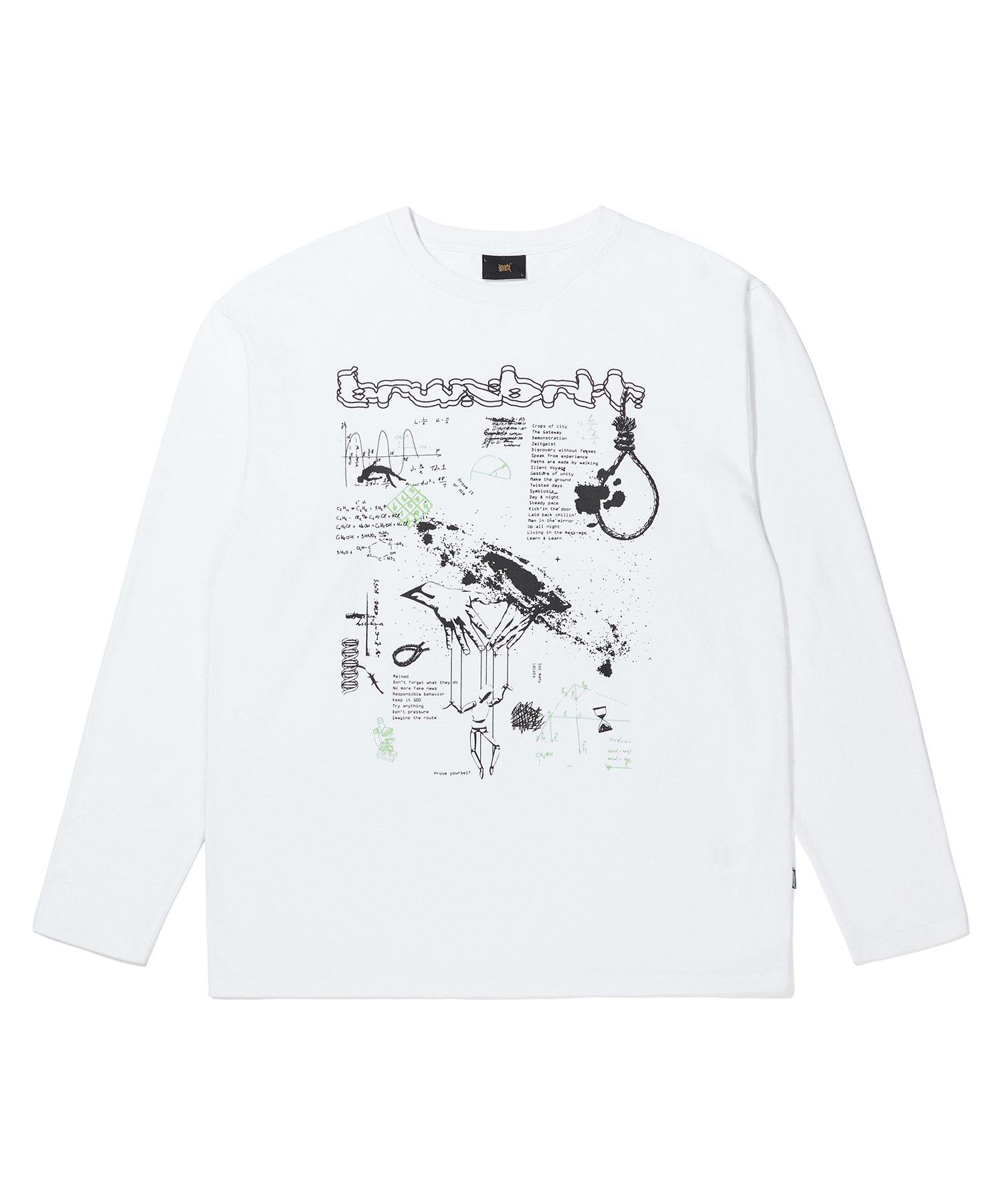 MATH LONGSLEEVE - WHITE brownbreath