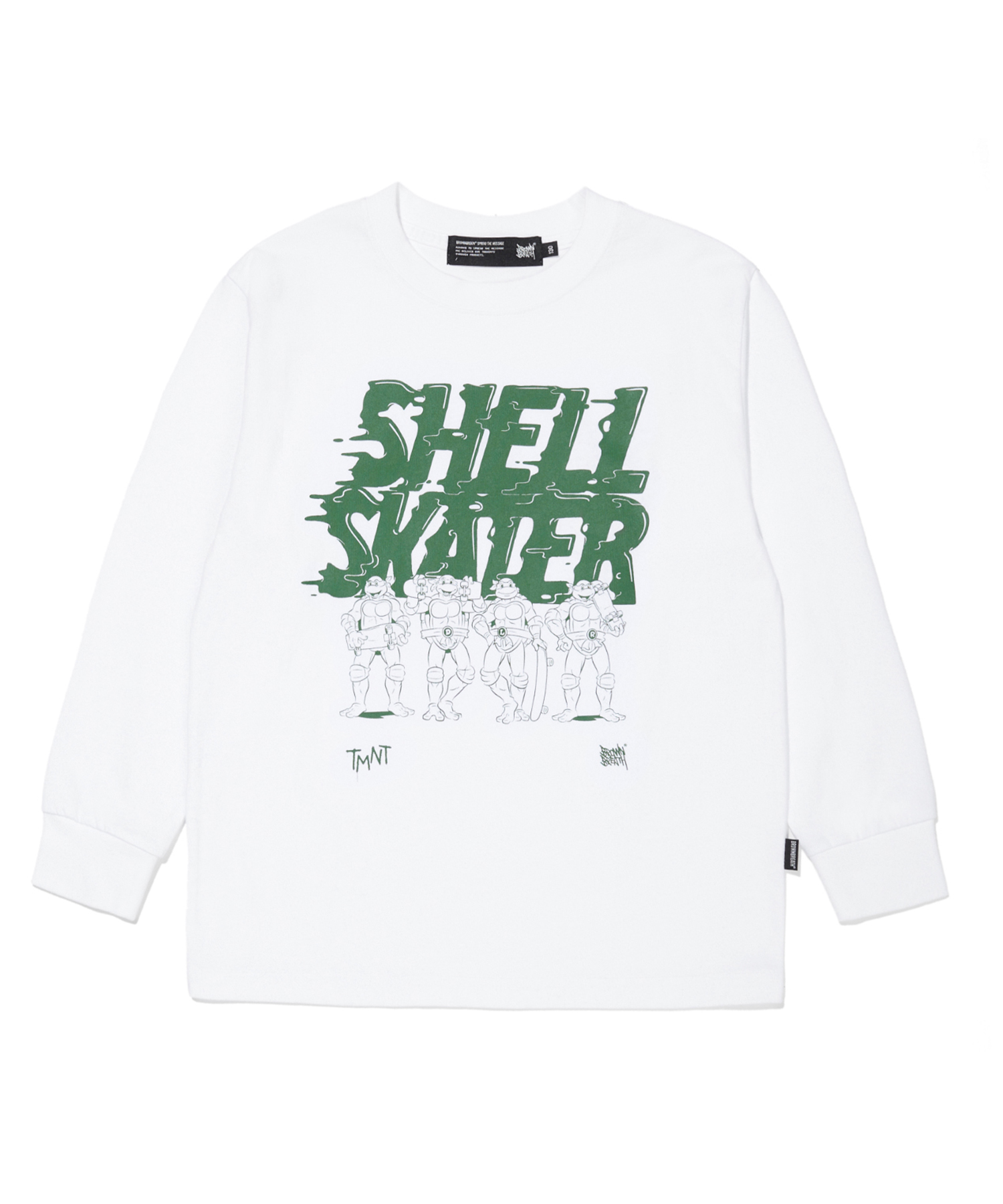 KIDS TMNT SKATER LONGSLEEVE - WHITE brownbreath