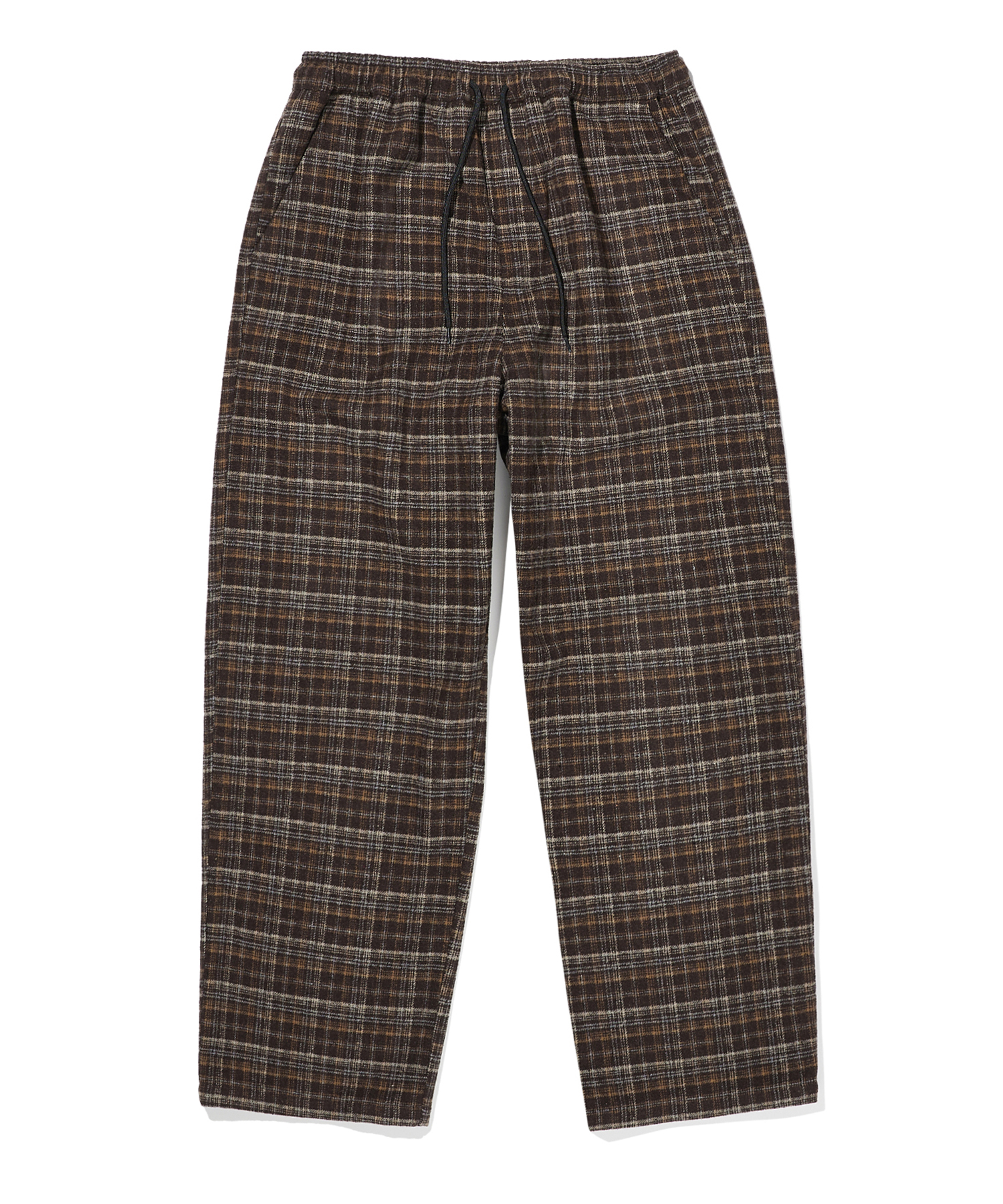 TAG CHECK PANTS - BROWN brownbreath