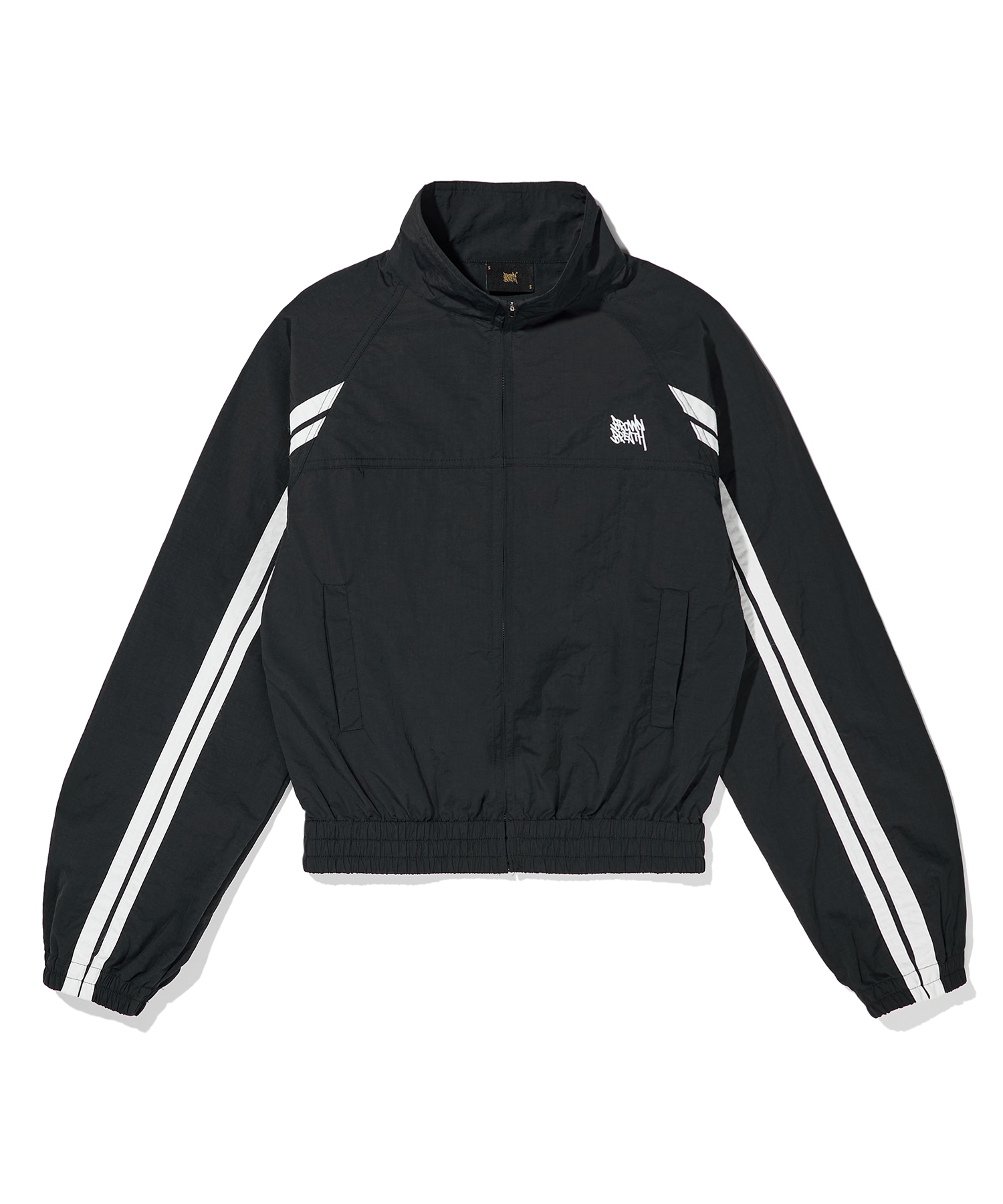 W CROP TRACK JACKET - BLACK brownbreath