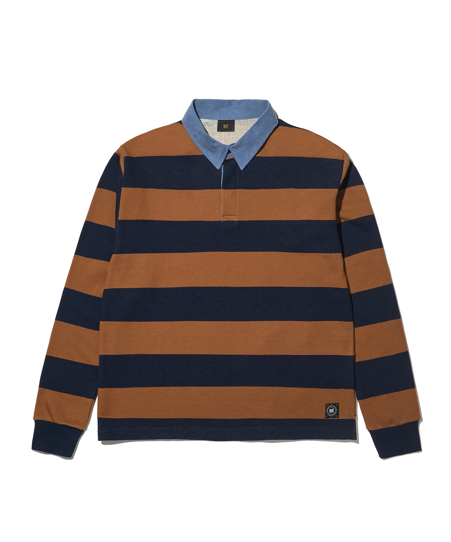 STRIPE RUGBY SHIRTS - BROWN brownbreath